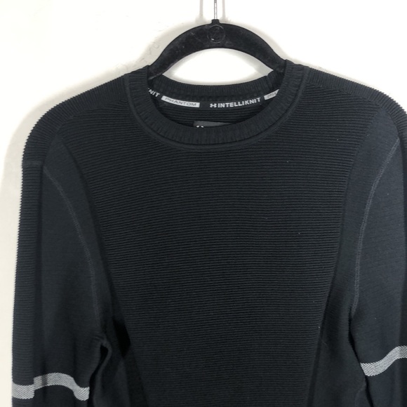Under Armour Phantom Intelliknit black ribbed sweater size medium - Picture 2 of 10